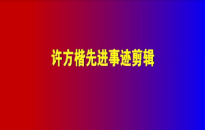 許方楷先進(jìn)事跡剪輯